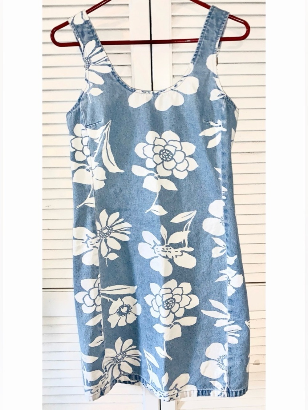 Vintage Denim Floral mini dress Tommy Hilfiger women’s size 4